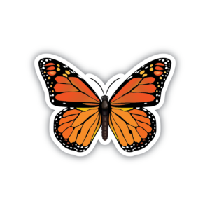 Monarch butterfly orange stickers aesthetic universe maroc by zenou