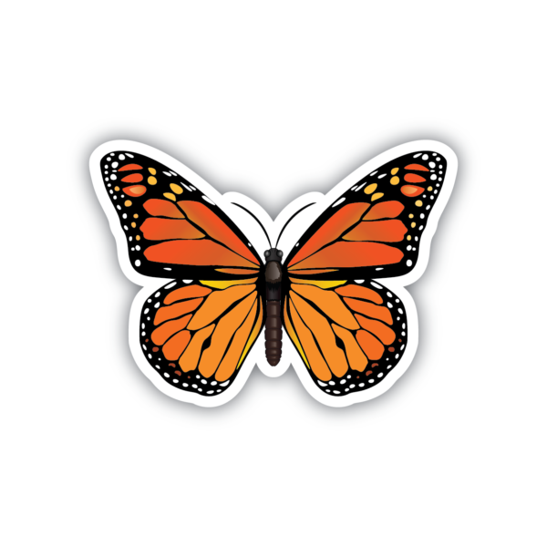 Monarch butterfly orange stickers aesthetic universe maroc by zenou