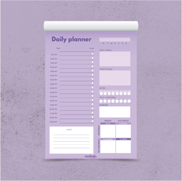 DAILY PLANNER MAROC PURPLE AESTHETIC UNIVERSE MOROCCO