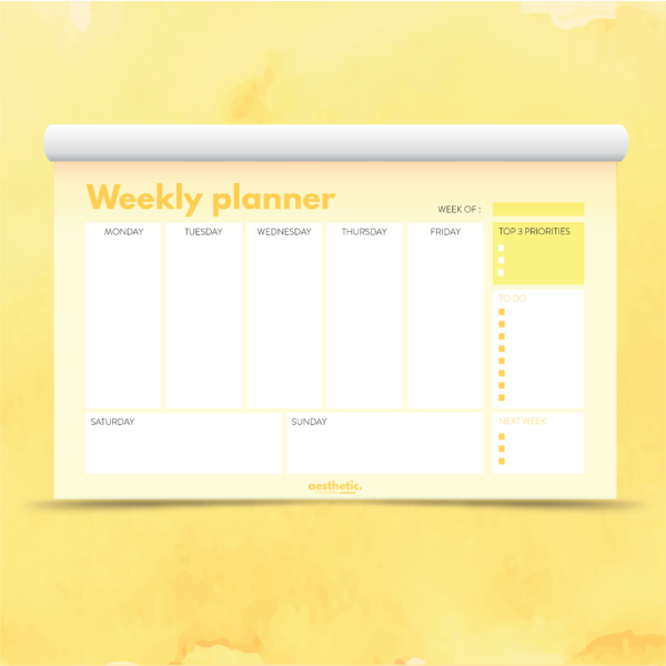 WEEKLY-PLANNER-MAROC-YELLOW-AESTHETIC-UNIVERSE-MOROCCO