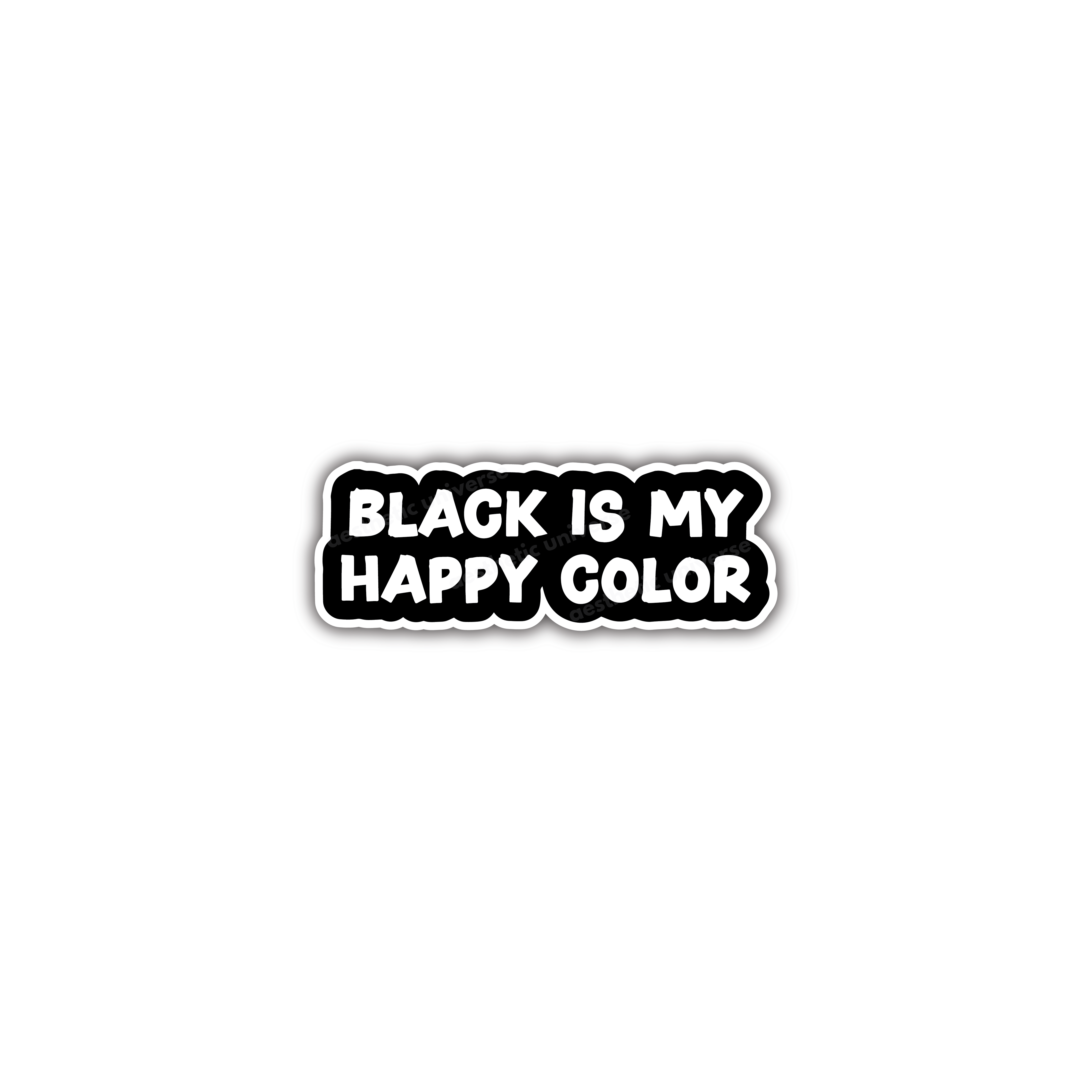 Black is my favorite color stickers maroc aesthetic universe by zenou morocco